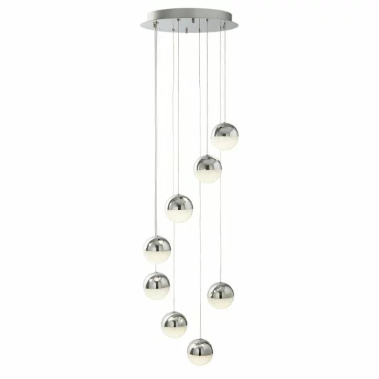 Searchlight piekaramā lampa Marbles LED 8x46W, 3242lm, 5848-8CC Searchlight piekaramā lampa Marbles LED 8x46W, 3242lm, 5848-8CC