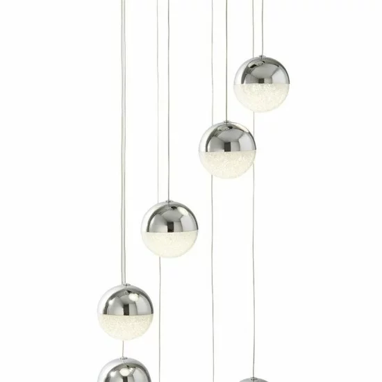 Searchlight piekaramā lampa Marbles LED 8x46W, 3242lm, 5848-8CC Searchlight piekaramā lampa Marbles LED 8x46W, 3242lm, 5848-8CC