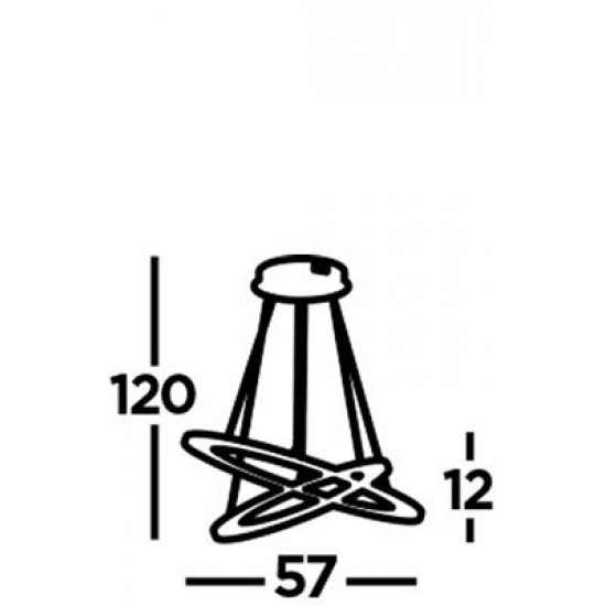 Searchlight Pendant Lamp Solexa LED 2x48W, 1813lm, 5882-2CC