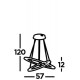 Searchlight piekaramā lampa Solexa LED 2x48W, 1813lm, 5882-2CC