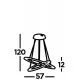 Searchlight Pendant Lamp Solexa LED 2x48W, 1813lm, 5882-2CC Searchlight Pendant Lamp Solexa LED 2x48W, 1813lm, 5882-2CC