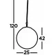 Searchlight Pendant Lamp Atom 1xE27x60W, 6066 Searchlight Pendant Lamp Atom 1xE27x60W, 6066
