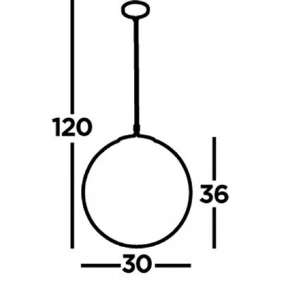 Searchlight Pendant Lamp Atom 1xE27x60W, 6088