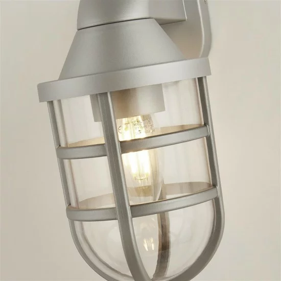 Searchlight āra, fasādes sienas gaismeklis Seaside, 1x10WxE27, 61133SI Searchlight āra, fasādes sienas gaismeklis Seaside, 1x10WxE27, 61133SI