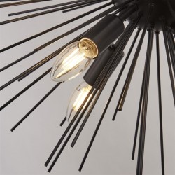 Searchlight Pendant Lamp Sputnik 10xE14x60W, 6310-10BK