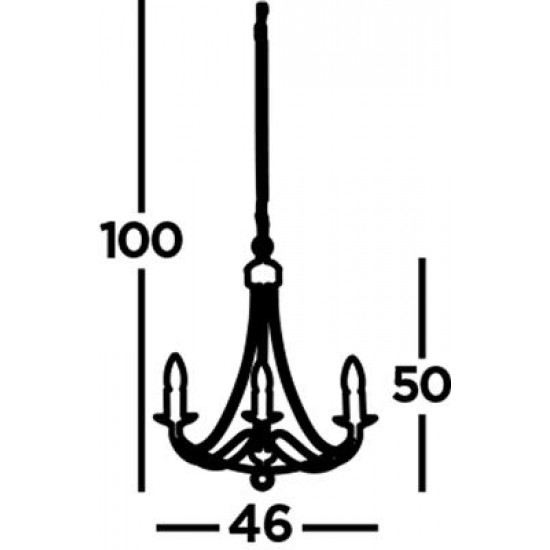 Searchlight подвесной светильник Maypole 3xE14x60W, 6343-3BK