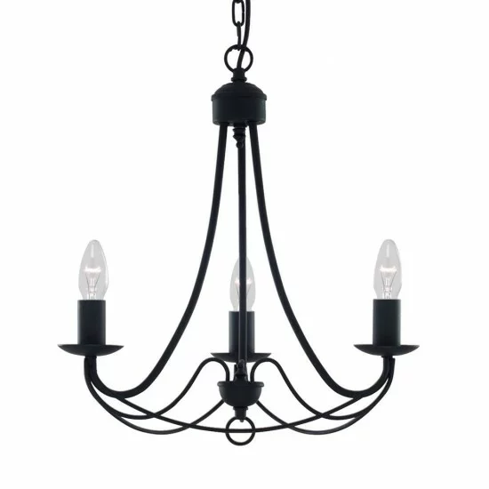 Searchlight люстра Maypole 3xE14x60W, 6343-3BK Searchlight люстра Maypole 3xE14x60W, 6343-3BK