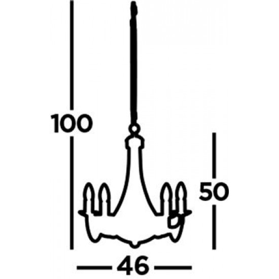 Searchlight Pendant Lamp Maypole 5xE14x60W, 6345-5AB