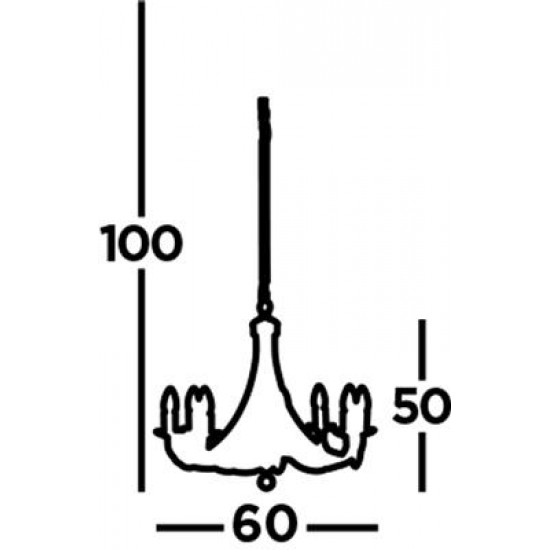 Searchlight piekaramā lampa Maypole 8xE14x60W, 6348-8AB