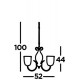 Searchlight Pendant Lamp Silhouette 3xE14x60W, 6353-3AB