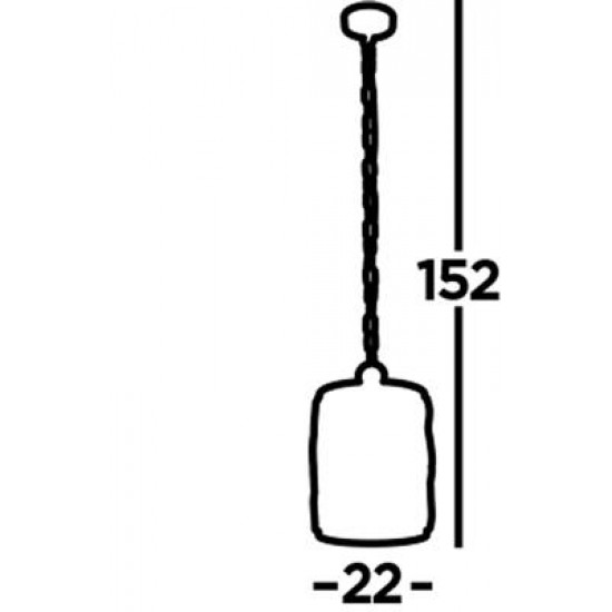 Searchlight piekaramā lampa Bijou 1xE27x60W, 6581-1CC