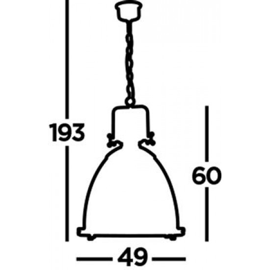 Searchlight Pendant Lamp Industrial 1x60WxE27, 6659