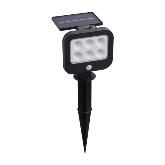 Searchlight outdoor floor lamp, spike Solar, LED, 1.5W, 67424BK-PIR