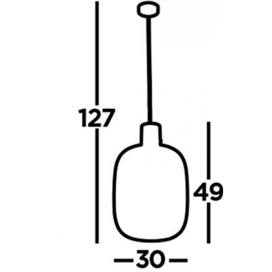 Searchlight Pendant Lamp Barrel 1xE27x60W, 68361AM