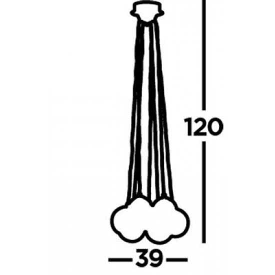 Searchlight pendant lamp Cluster, 7x2.5WxLED, 6867-7CC