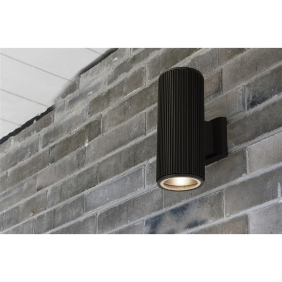 Searchlight outdoor wall light Hamburg, 2x60WxE27, 6872BK