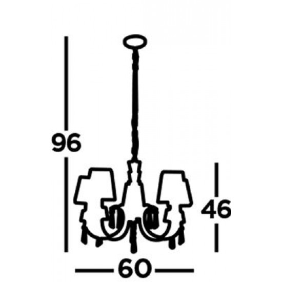 Searchlight подвесной светильник Portico 5xG9x33W, 6885-5CC