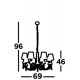 Searchlight piekaramā lampa Portico 8xG9x33W, 6888-8CC