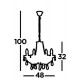 Searchlight Pendelleuchte Marie Therese, 5x60WxE14, 699-5