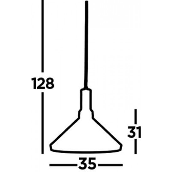 Searchlight Pendant Lamp Wong 1xE27x60W, 7051BK