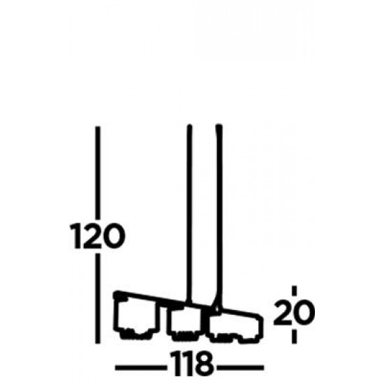 Searchlight Pendelleuchte Elise, 4x33WxG9, 7094-4CC