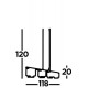 Searchlight Pendelleuchte Elise, 4x33WxG9, 7094-4CC