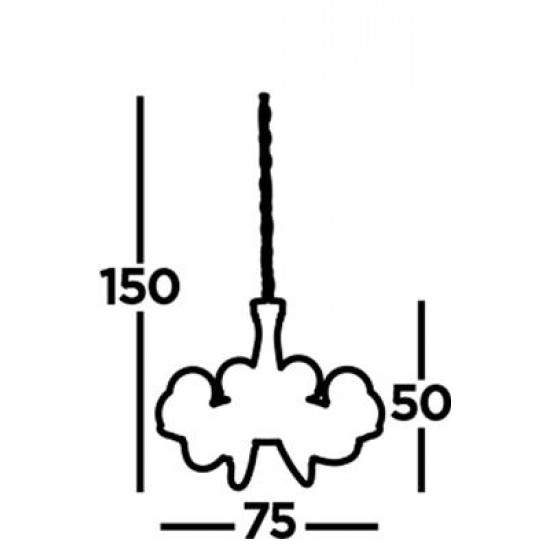 Searchlight Pendant Lamp Sphere 8xE14x60W, 7098-8AB