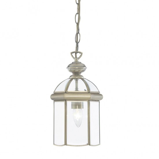 Searchlight Pendant Lamp Bevelled Lantern 1xE27x60W, 7131AB