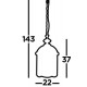 Searchlight piekaramā lampa Bevelled Lantern 3xE14x60W, 7133AB