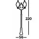 Searchlight āra stāvlampa Bel Aire, 3X60WXE27, 7173-3 Searchlight āra stāvlampa Bel Aire, 3X60WXE27, 7173-3