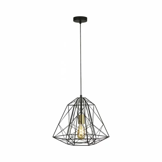 Searchlight pendant lamp Geometric Cage, 1x60WxE27, 7271BK Searchlight pendant lamp Geometric Cage, 1x60WxE27, 7271BK