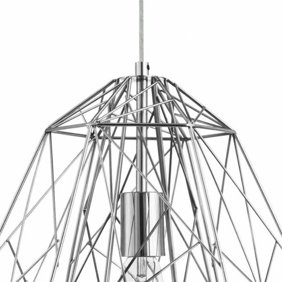 Searchlight piekaramais gaismeklis Geometric Cage, 1x60WxE27, 7271CC Searchlight piekaramais gaismeklis Geometric Cage, 1x60WxE27, 7271CC