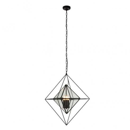 Searchlight pendant lamp Diamond, 4x60WxE14, 7323-3BK