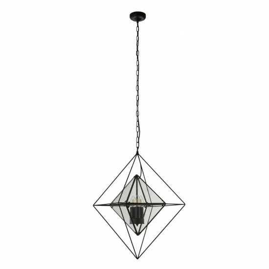 Searchlight piekaramais gaismeklis Diamond, 4x60WxE14, 7323-3BK Searchlight piekaramais gaismeklis Diamond, 4x60WxE14, 7323-3BK