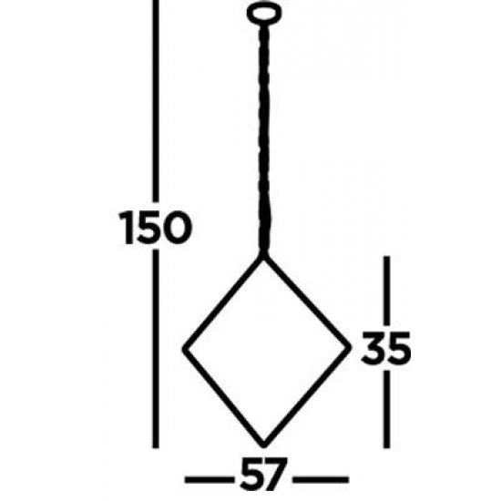 Searchlight Pendelleuchte Diamond, 4x60WxE14, 7323-3BK