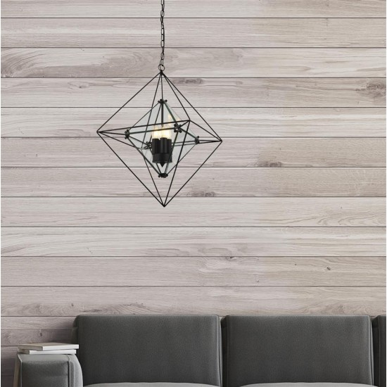 Searchlight pendant lamp Diamond, 4x60WxE14, 7323-3BK