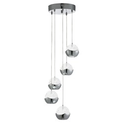 Searchlight Pendant Lamp Ice Ball 5x6W, LED, 7355-5CC