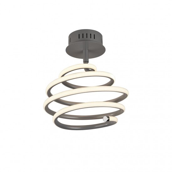 Searchlight Pendant Lamp Swirl LED 28W, 1841lm, 7457GY