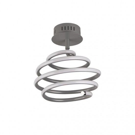 Searchlight Pendant Lamp Swirl LED 28W, 1841lm, 7457GY