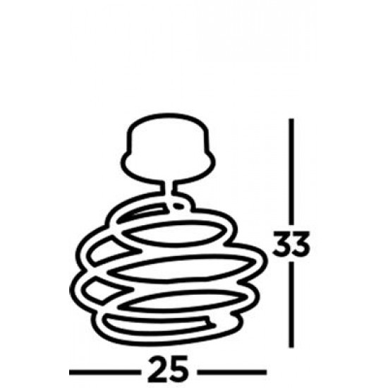 Searchlight Pendant Lamp Swirl LED 28W, 1841lm, 7457GY