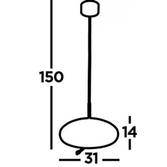 Searchlight Pendant Lamp Lisbon 1x6W, LED, 75131-1SM