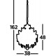 Searchlight piekaramā lampa Harrietta 3xE14x60W, 7673-3CC