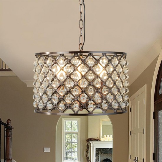 Searchlight pendant lamp Marquise, 3x60WxE14, 7813-3CU