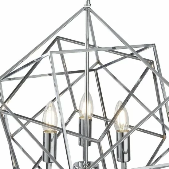 Searchlight Pendelleuchte Cube, 3x60WxE14, 7863-3CC Searchlight Pendelleuchte Cube, 3x60WxE14, 7863-3CC
