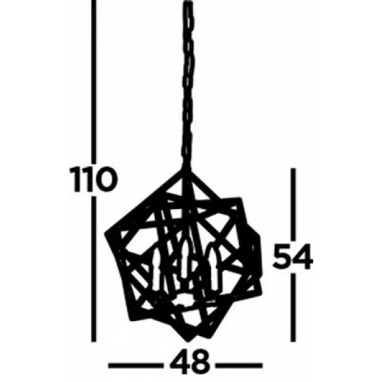 Searchlight Pendelleuchte Cube, 3x60WxE14, 7863-3CC Searchlight Pendelleuchte Cube, 3x60WxE14, 7863-3CC