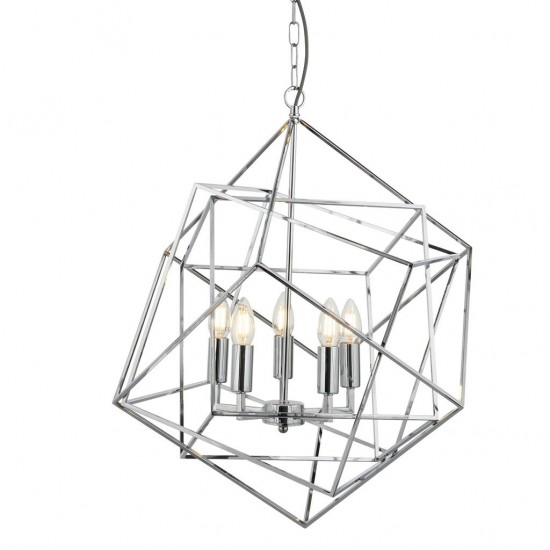 Searchlight pendant lamp Cube, 5x60WxE14, 7865-5CC