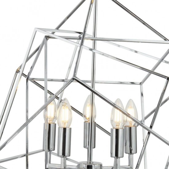 Searchlight pendant lamp Cube, 5x60WxE14, 7865-5CC