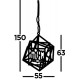 Searchlight pendant lamp Cube, 5x60WxE14, 7865-5CC