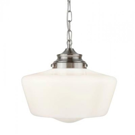 Searchlight Pendant Lamp School House 1xE27x60W, 8071-1SS