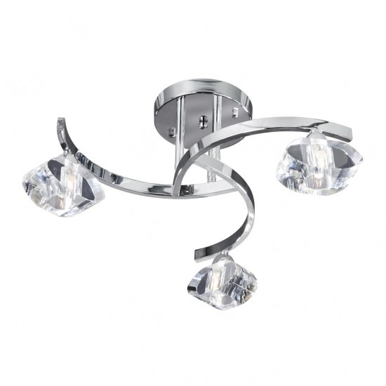 Searchlight CEILING LIGHT Sculptured Ice 3xG9x33W, 8083-3CC